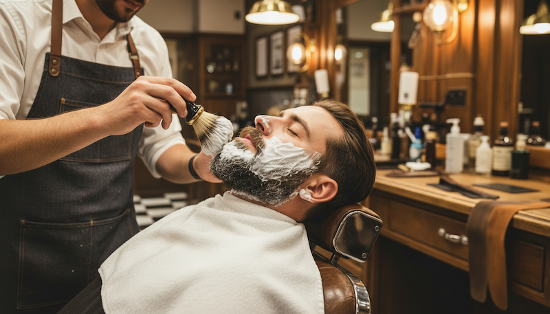 Traditionelle Bartrasur bei City Barber Hamburg